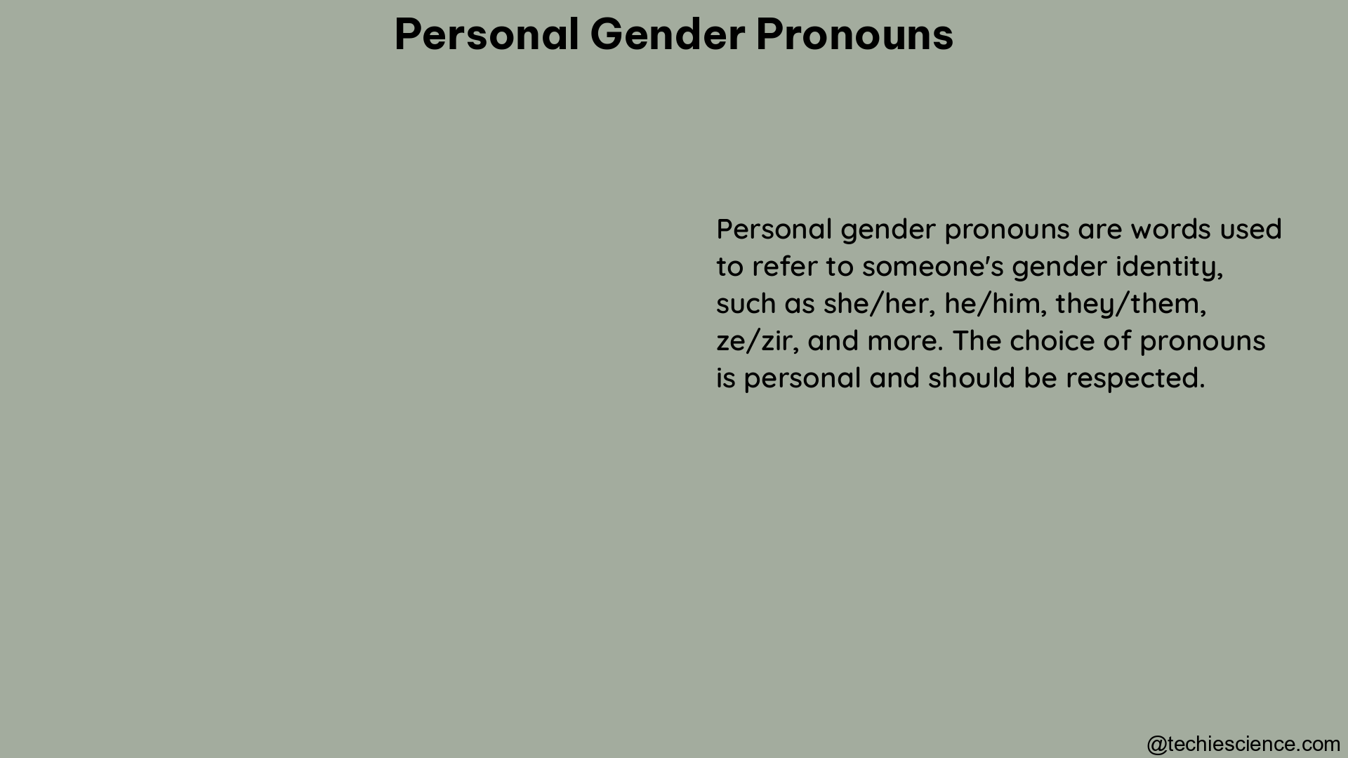 personal gender pronouns