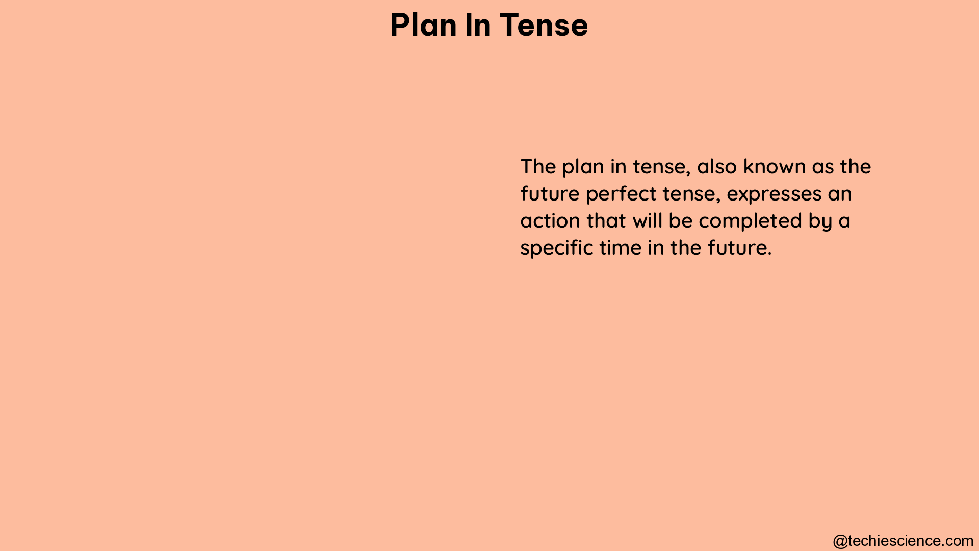 plan in tense