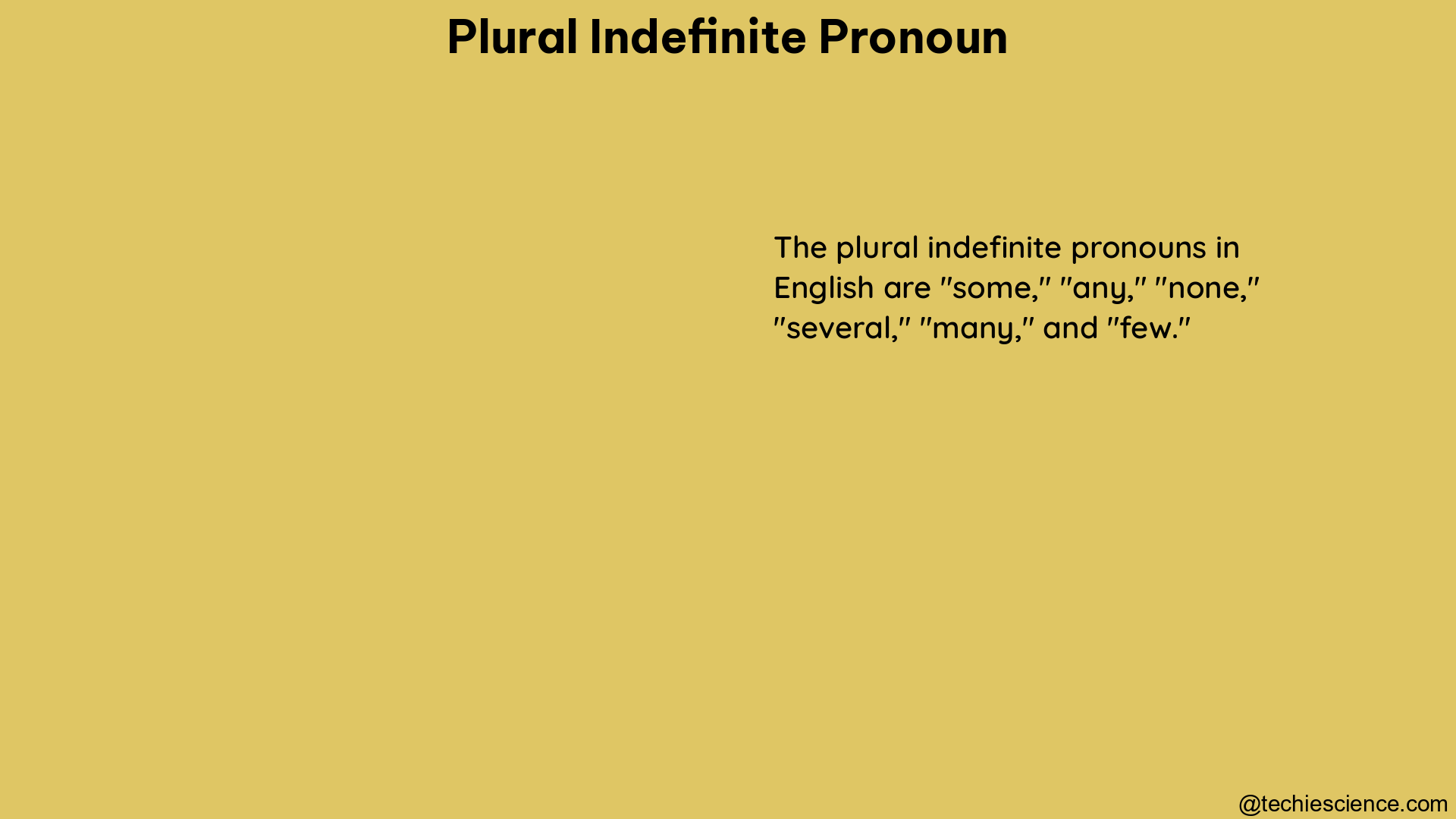 plural indefinite pronoun