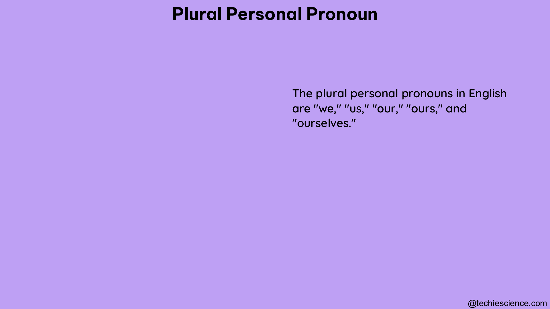 plural personal pronoun