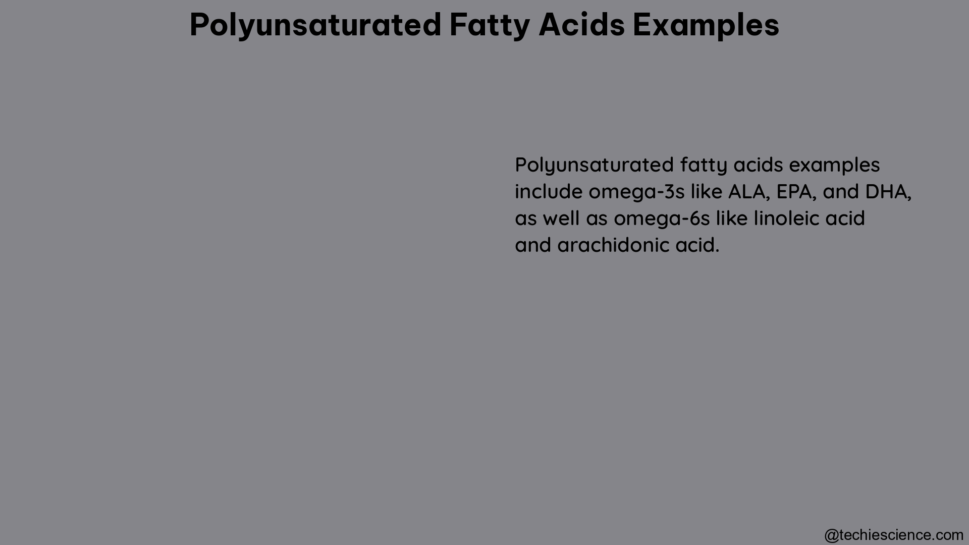 polyunsaturated fatty acids examples