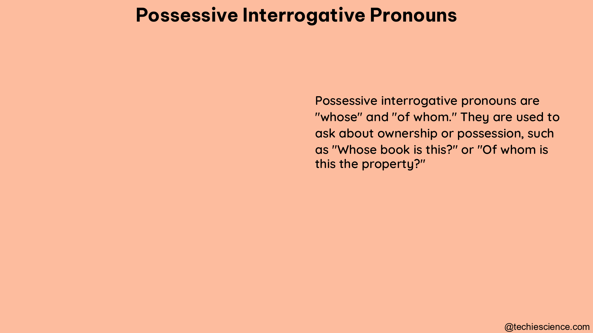 possessive interrogative pronouns