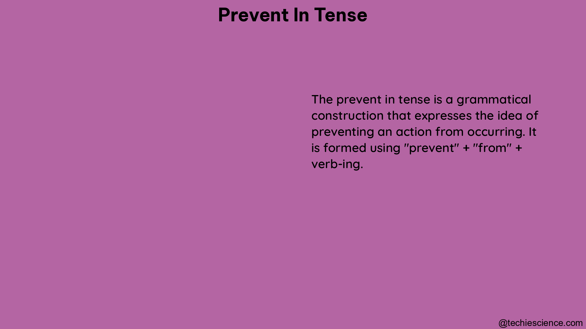 prevent in tense