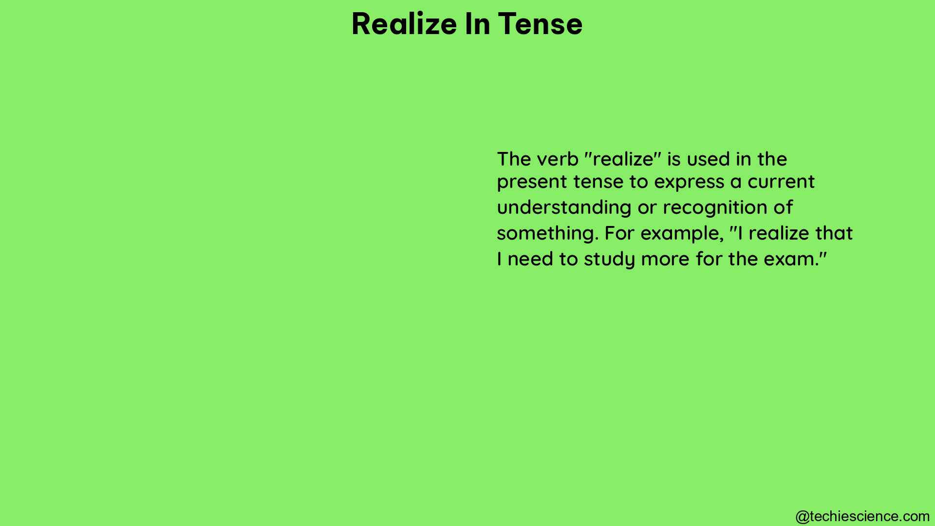 realize in tense