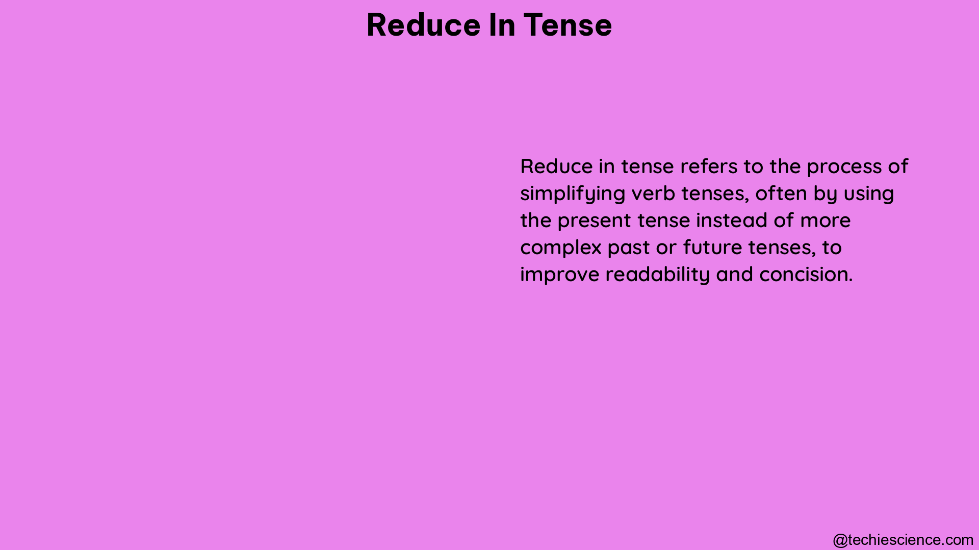 reduce in tense