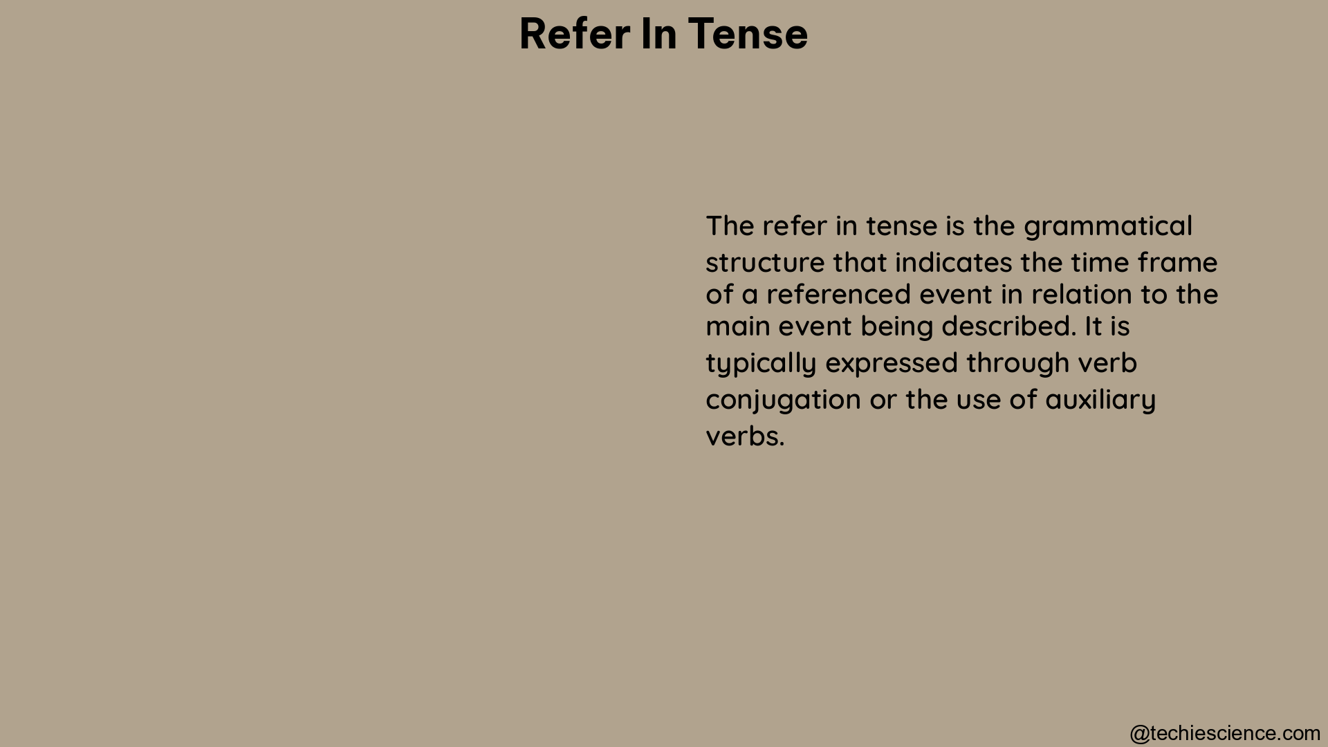 refer in tense