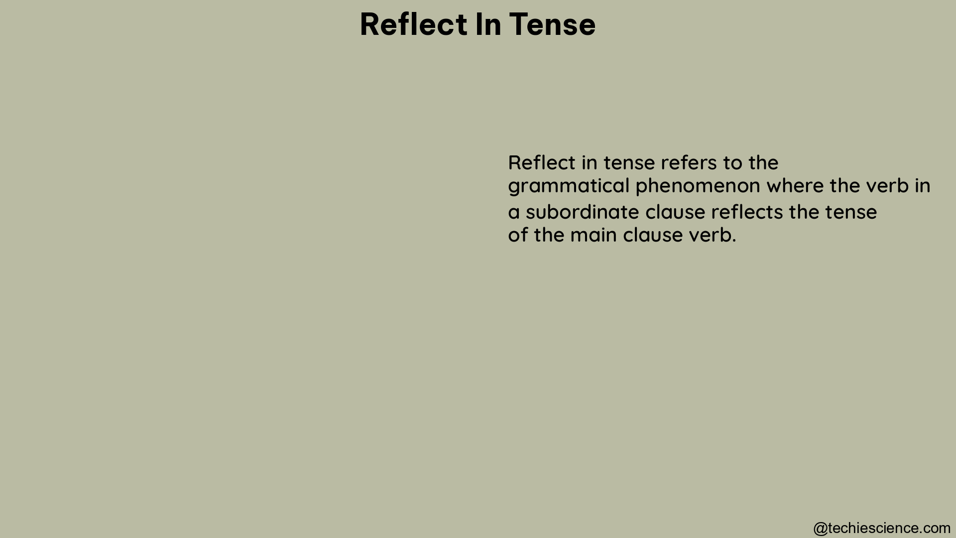 reflect in tense