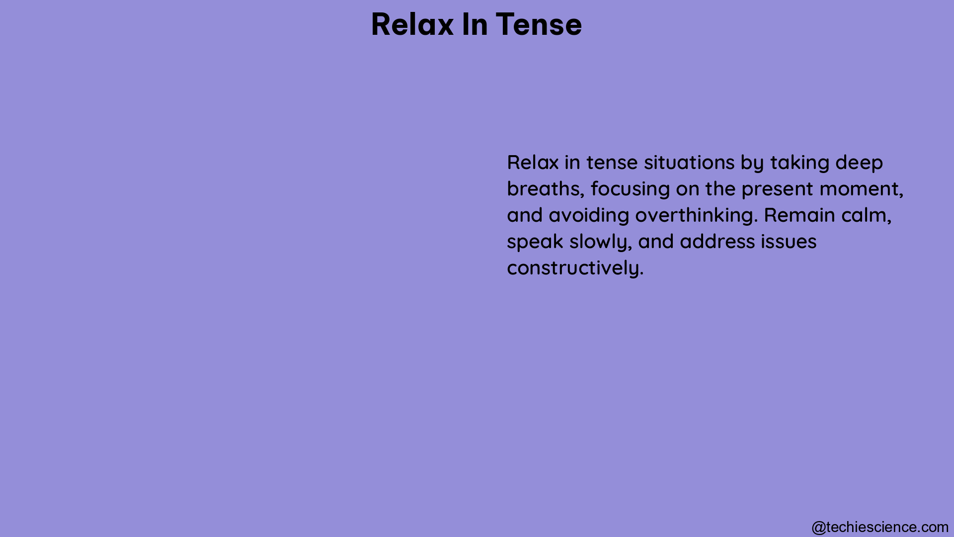 relax in tense