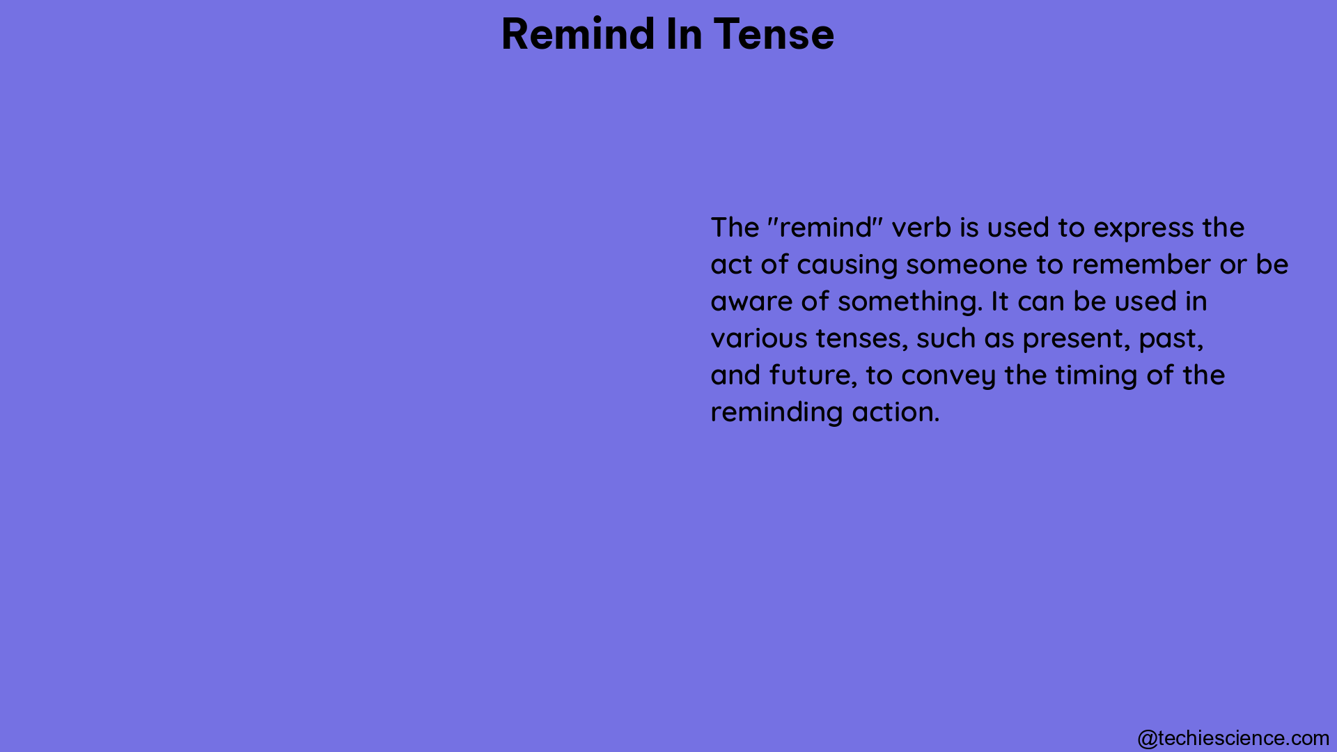 remind in tense