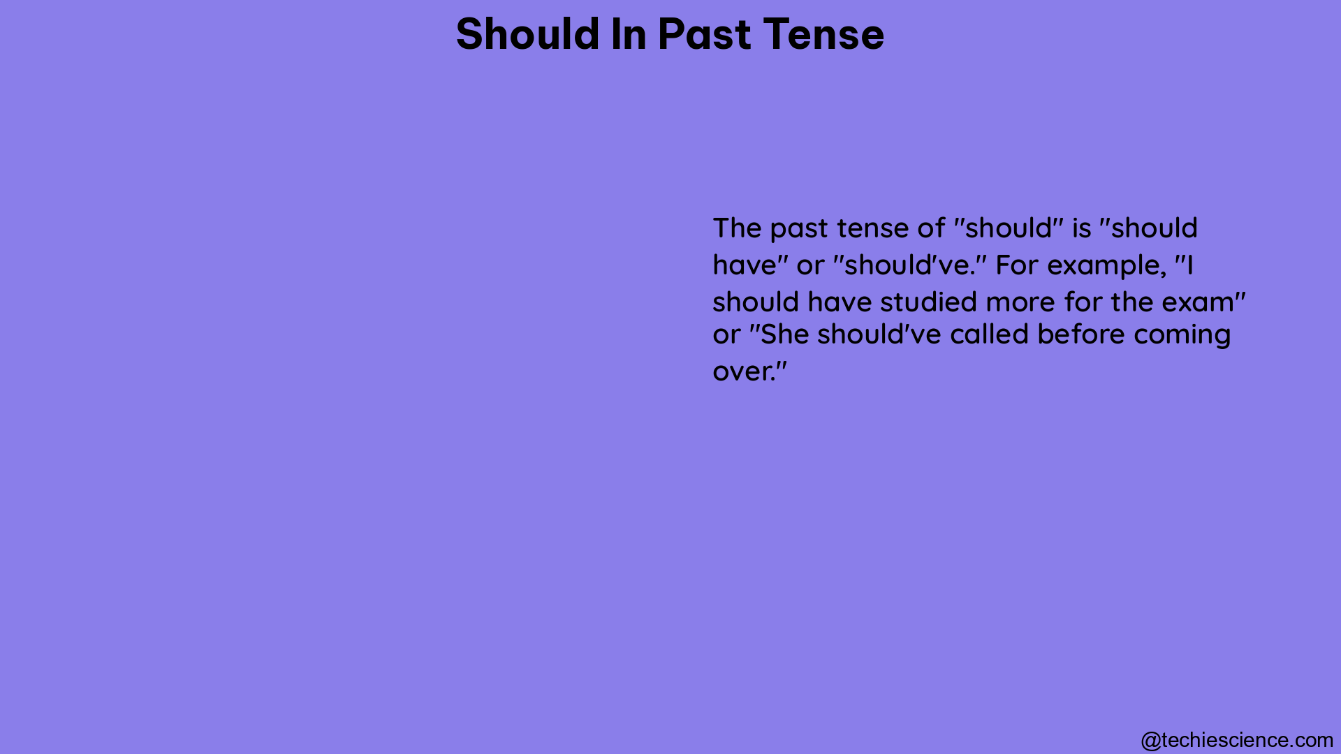 should in past tense