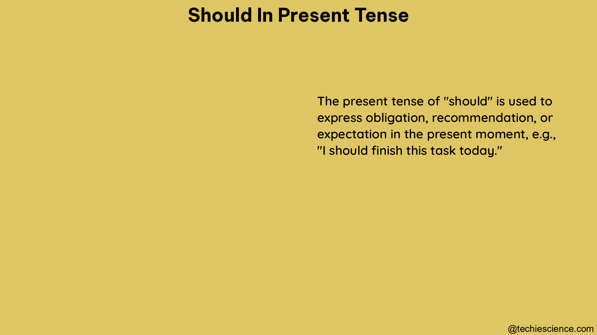 should in present tense