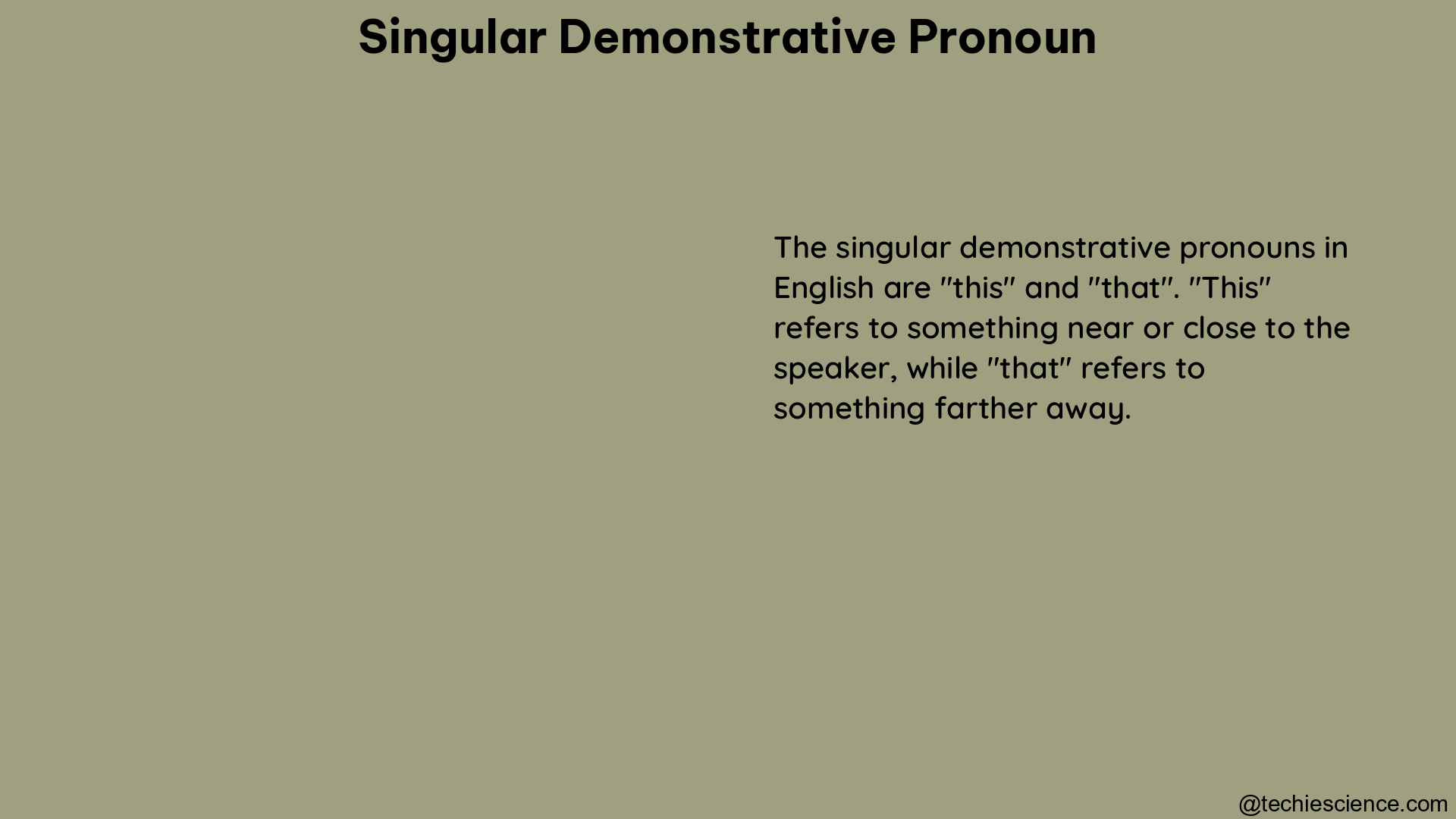 singular demonstrative pronoun