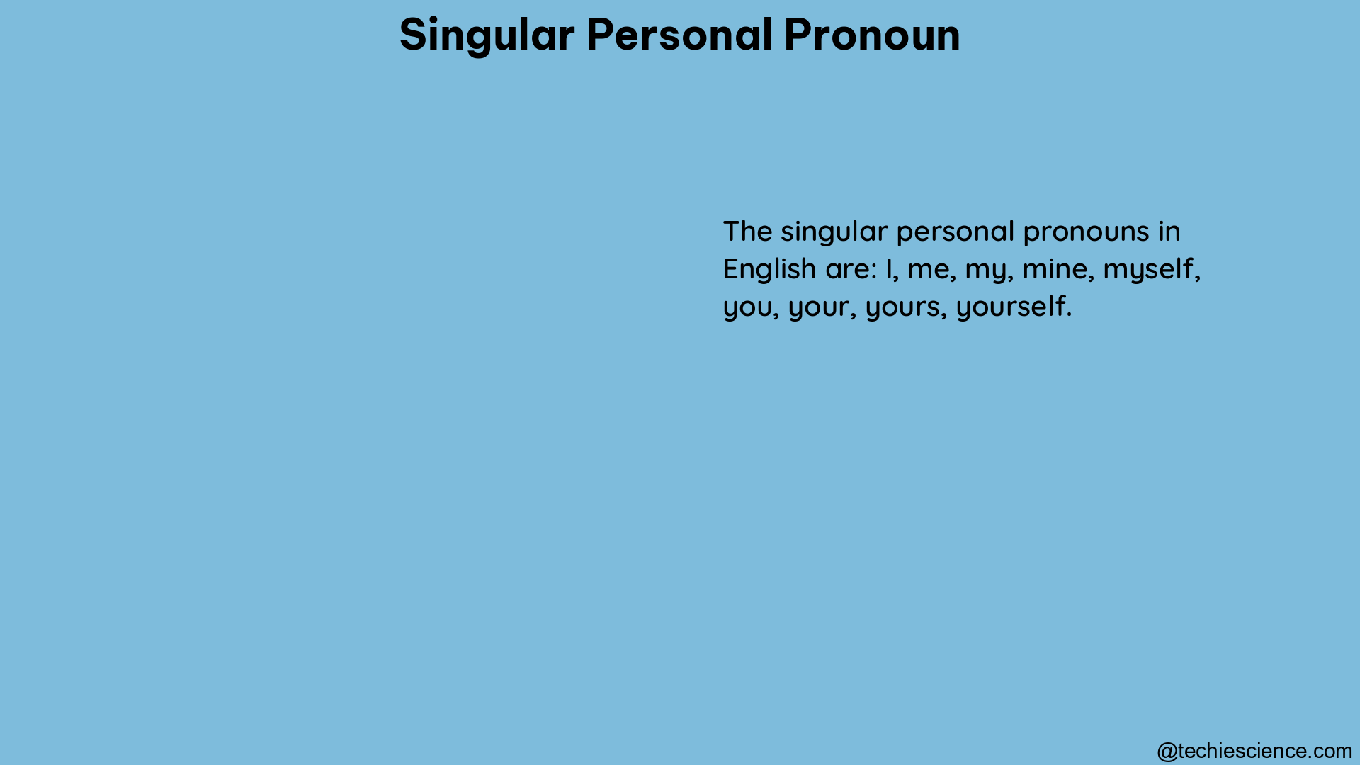 singular personal pronoun