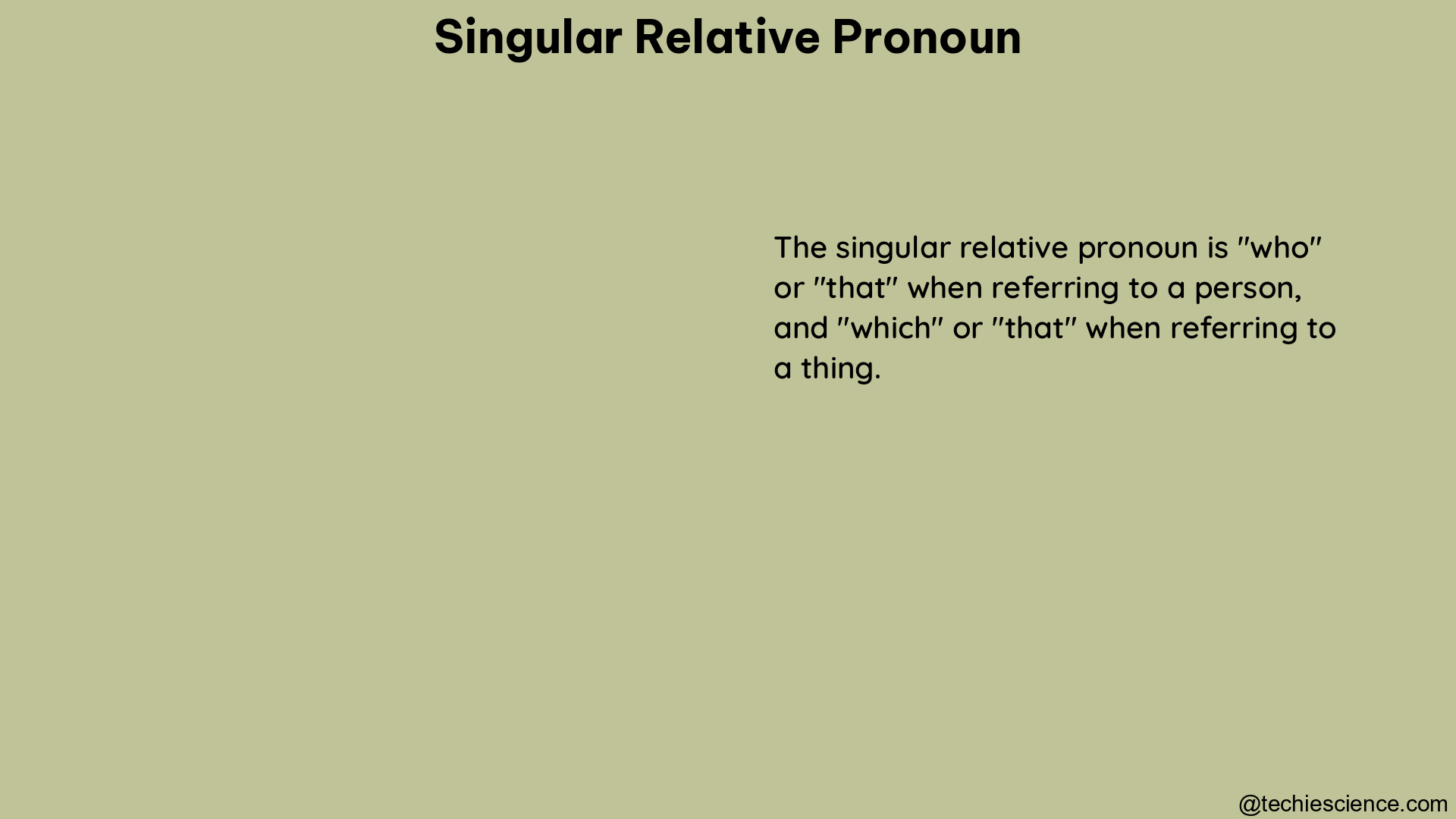 singular relative pronoun