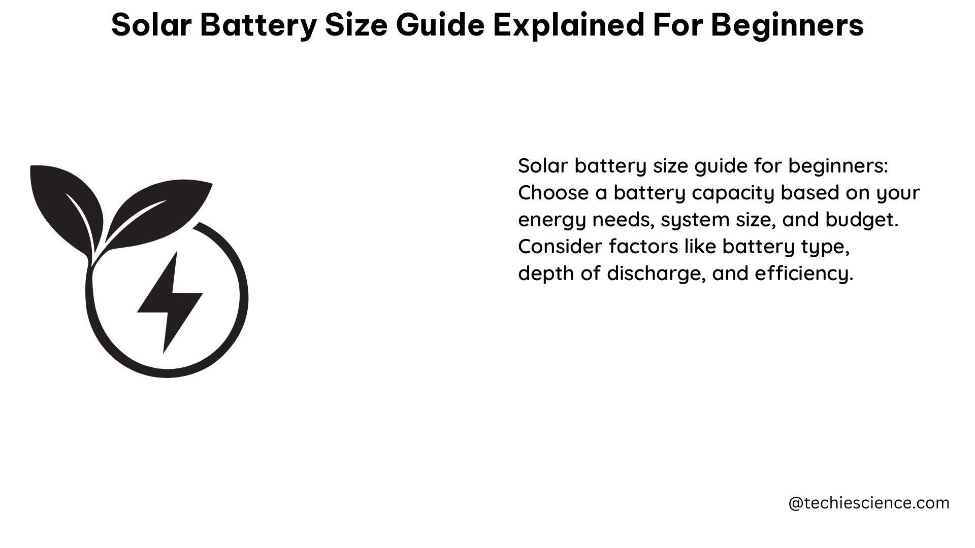 solar battery size guide explained for beginners