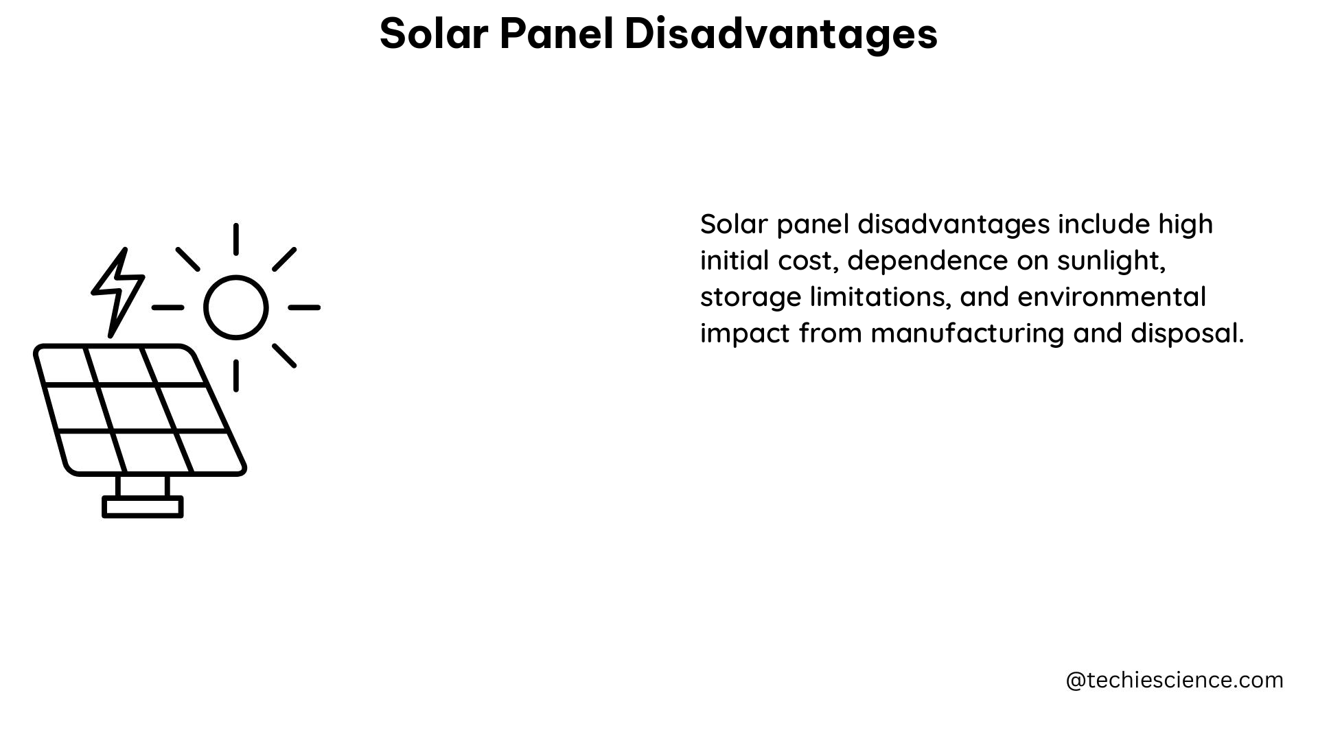 solar panel disadvantages