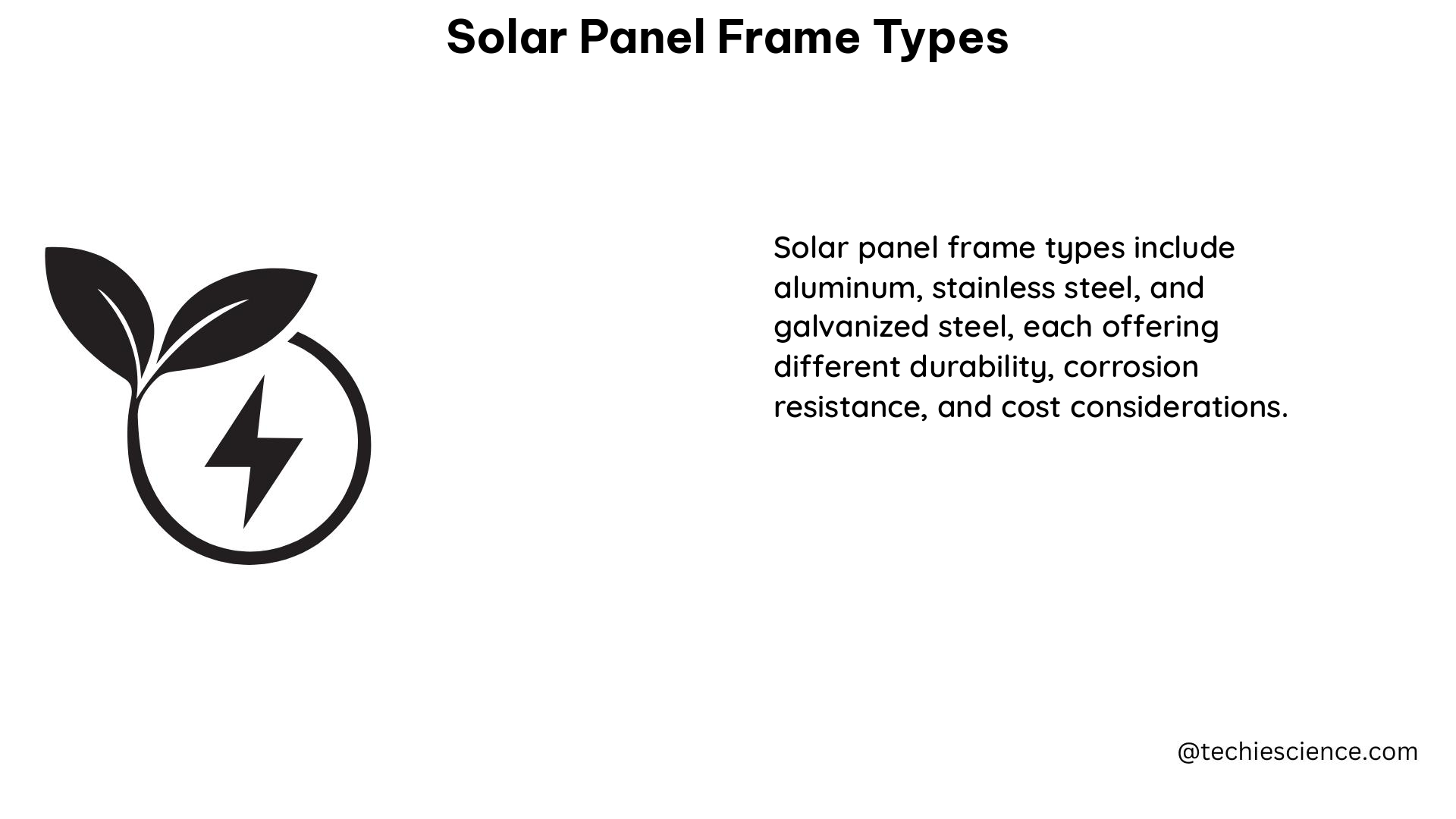 solar panel frame types