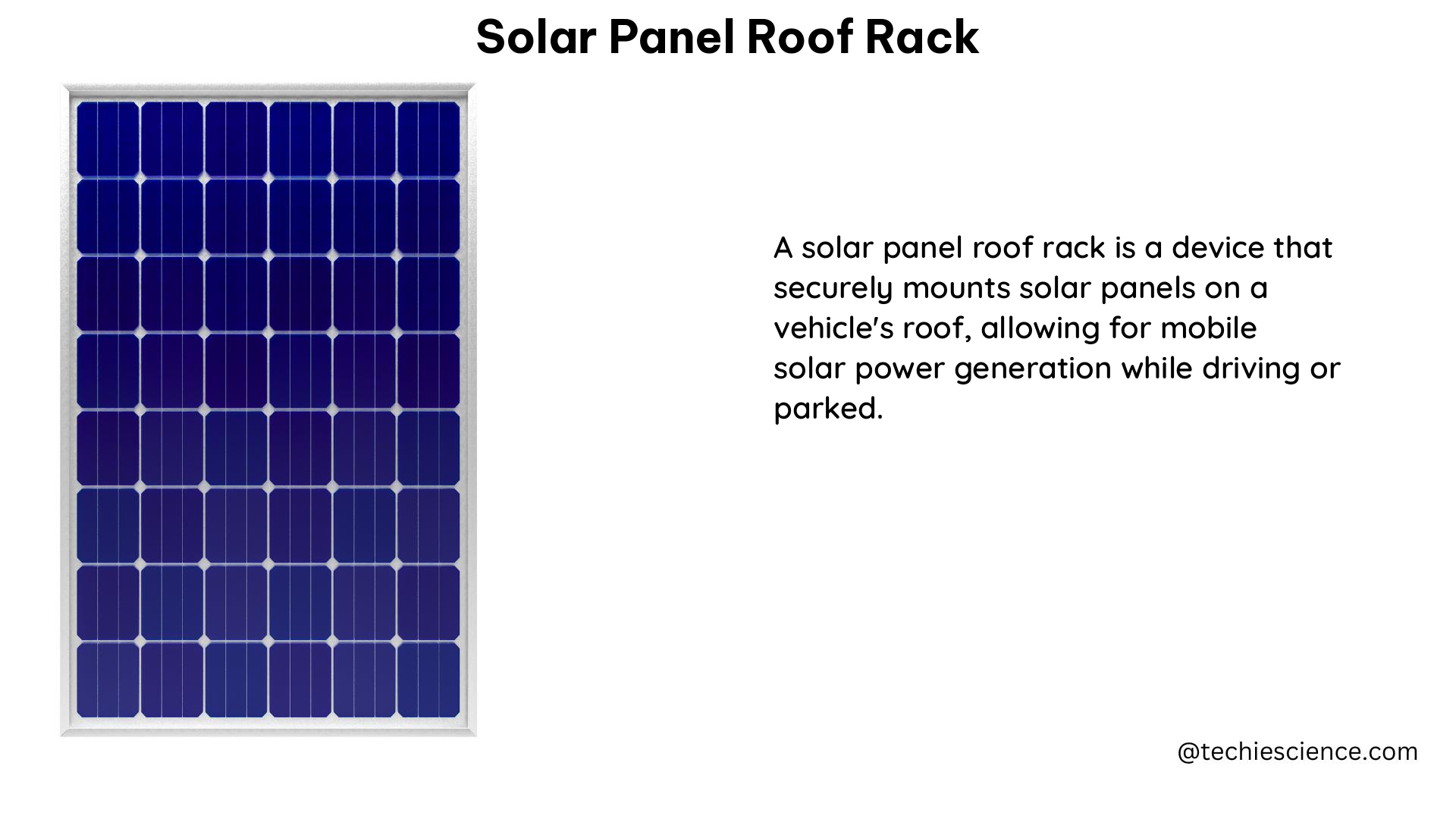 solar panel roof rack