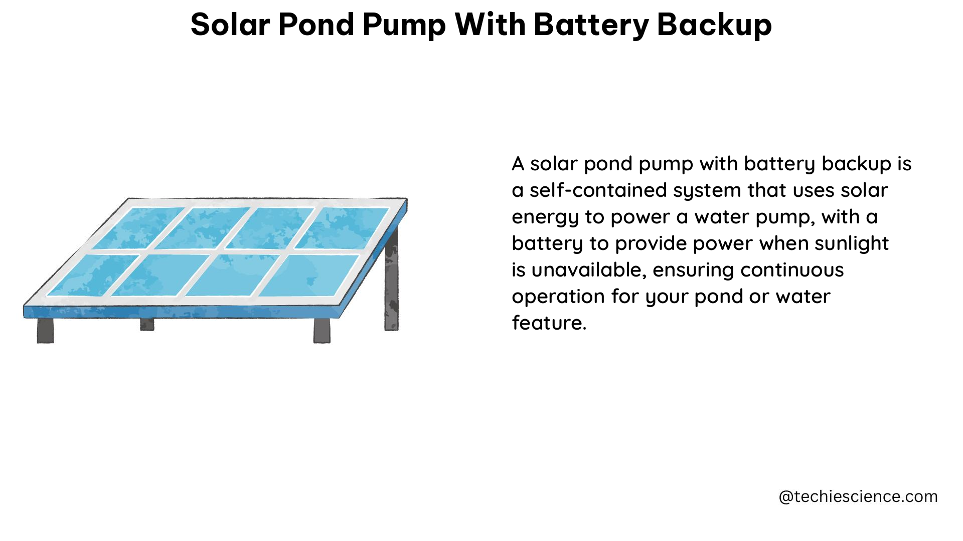 solar pond pump with battery backup