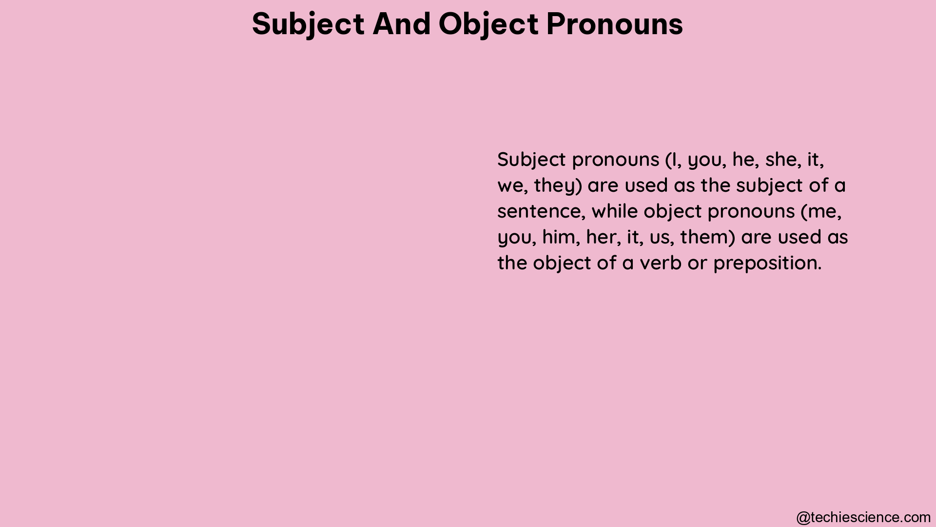 subject and object pronouns 1