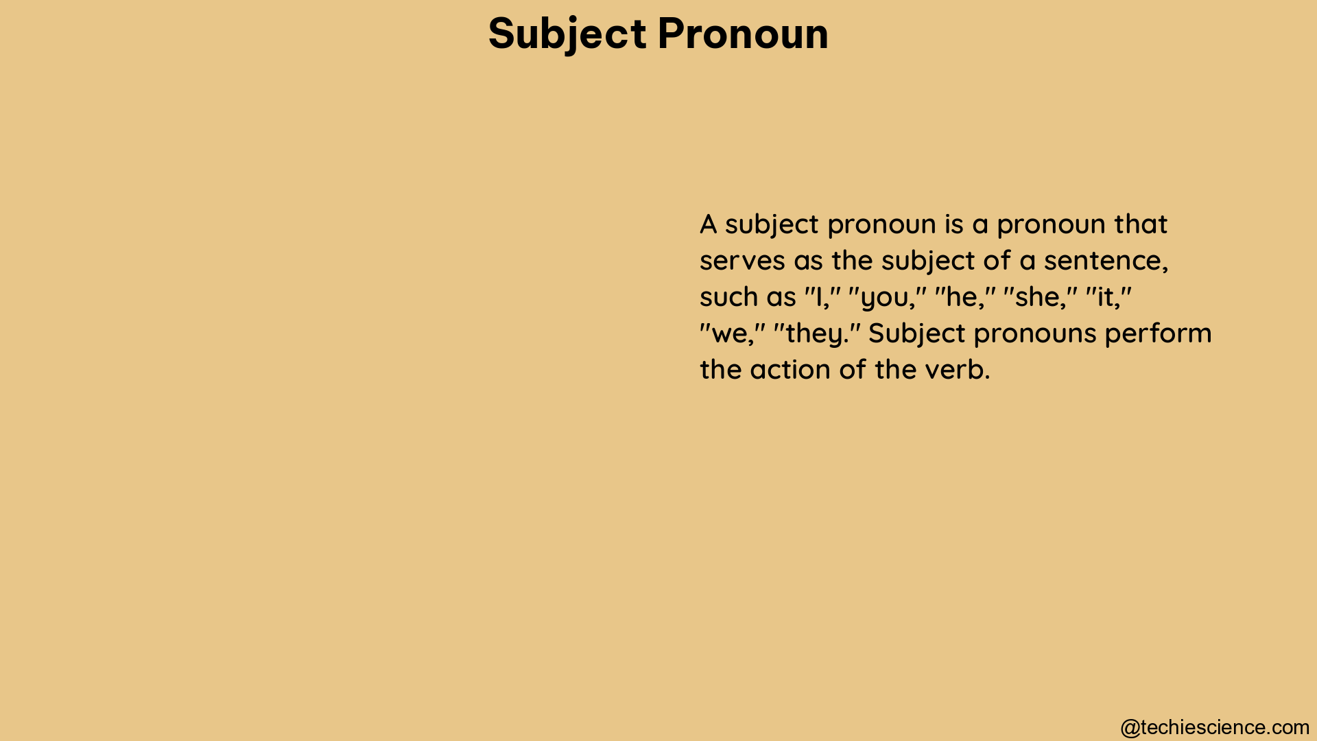 subject pronoun