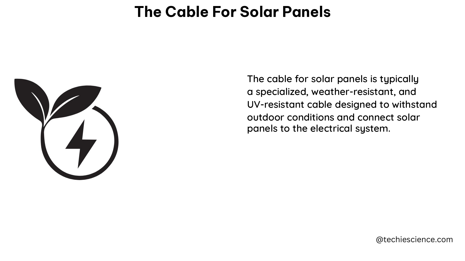 the cable for solar panels