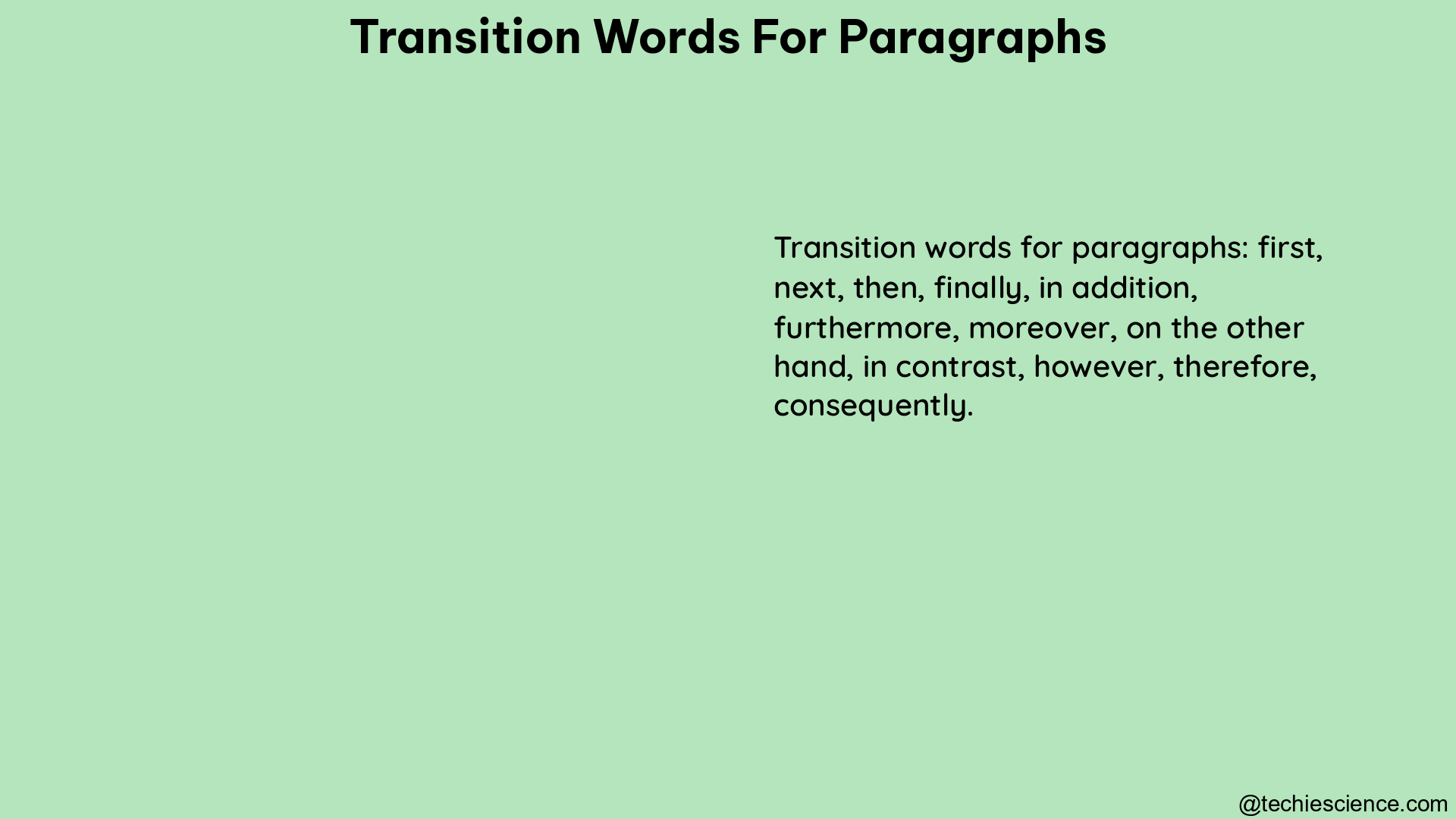 transition words for paragraphs