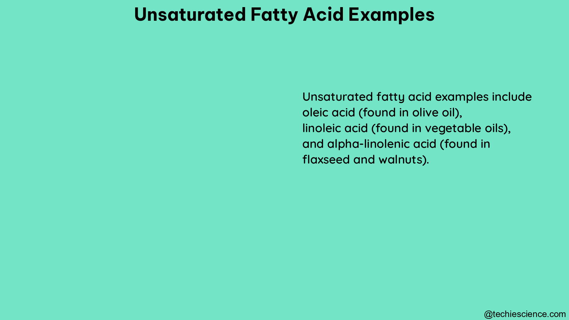 unsaturated fatty acid examples