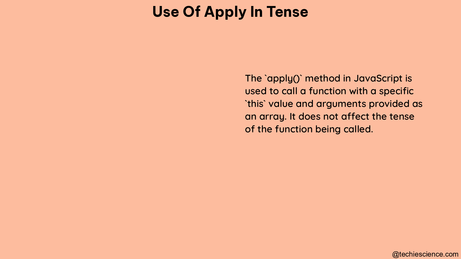 use of apply in tense