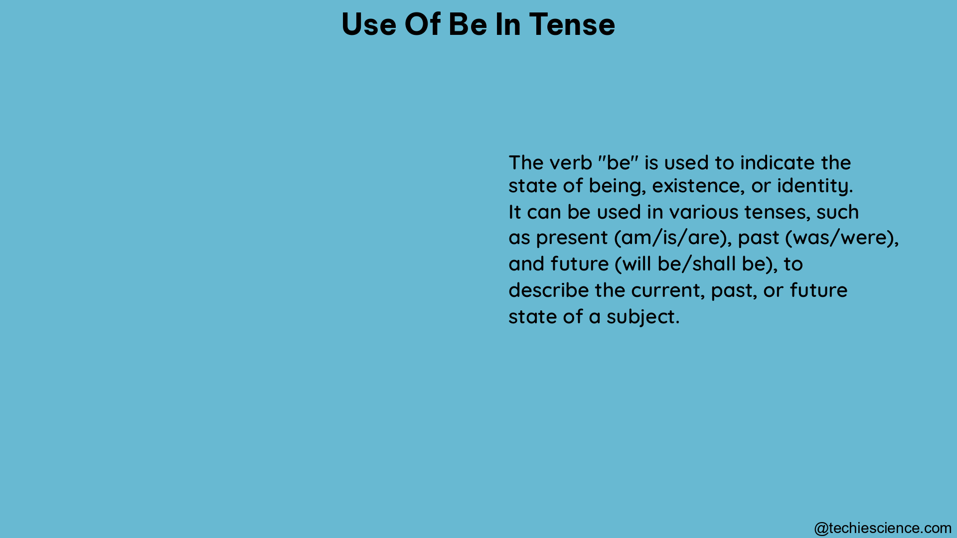 use of be in tense