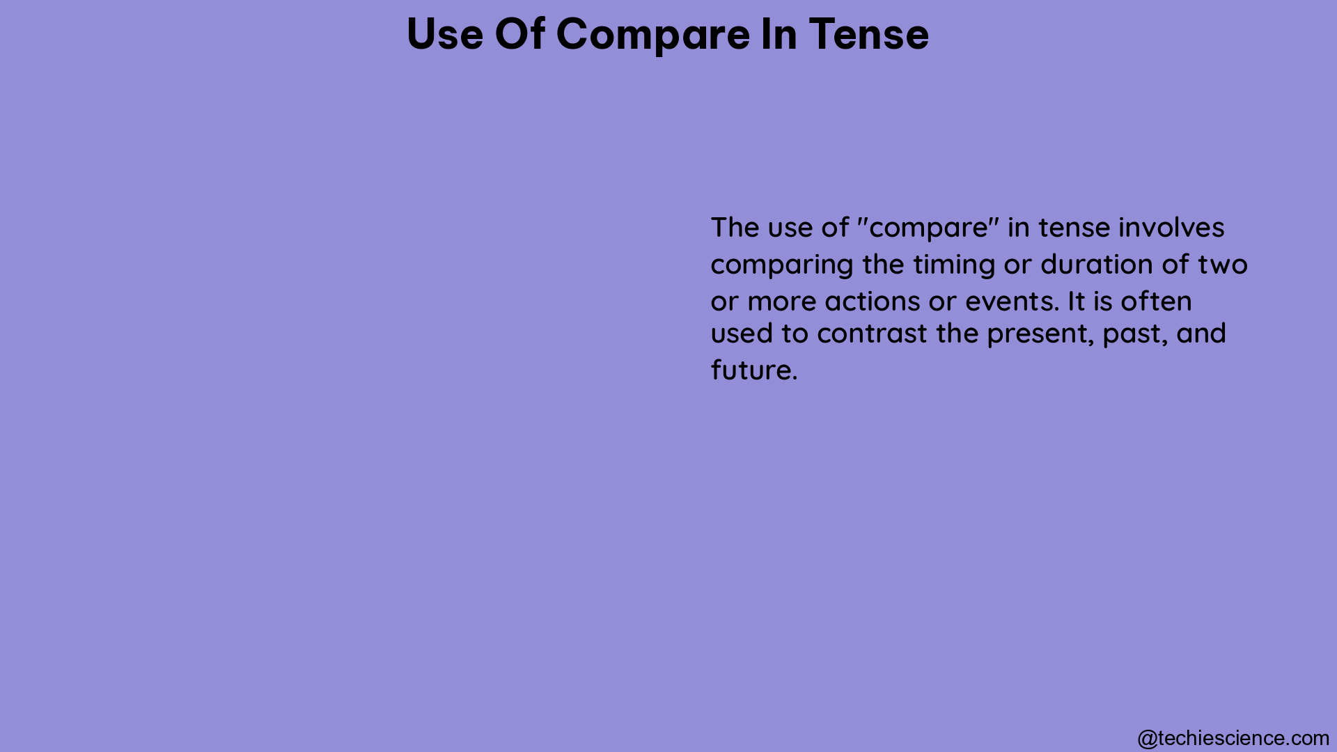 use of compare in tense