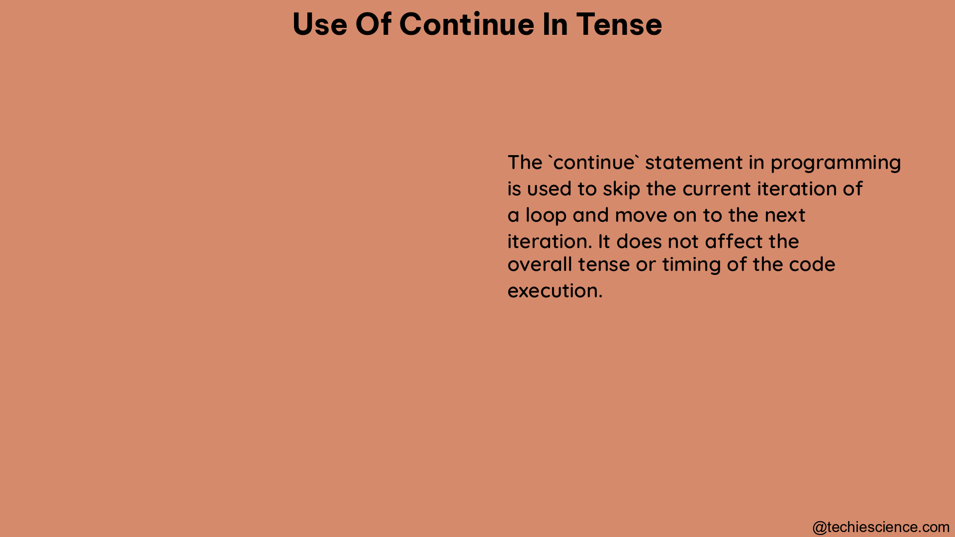 use of continue in tense