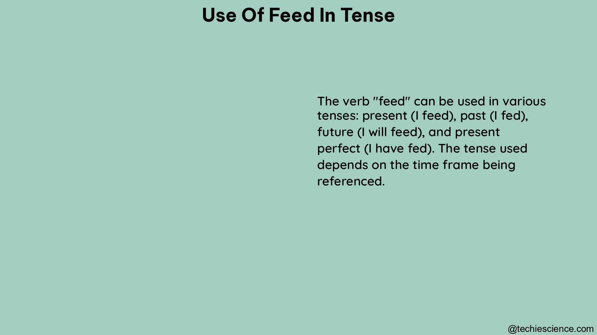 use of feed in tense