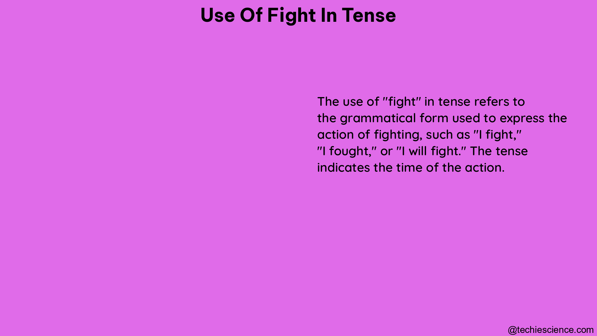 use of fight in tense