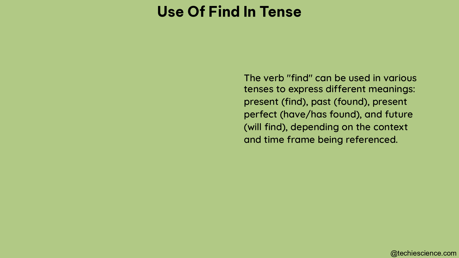 use of find in tense