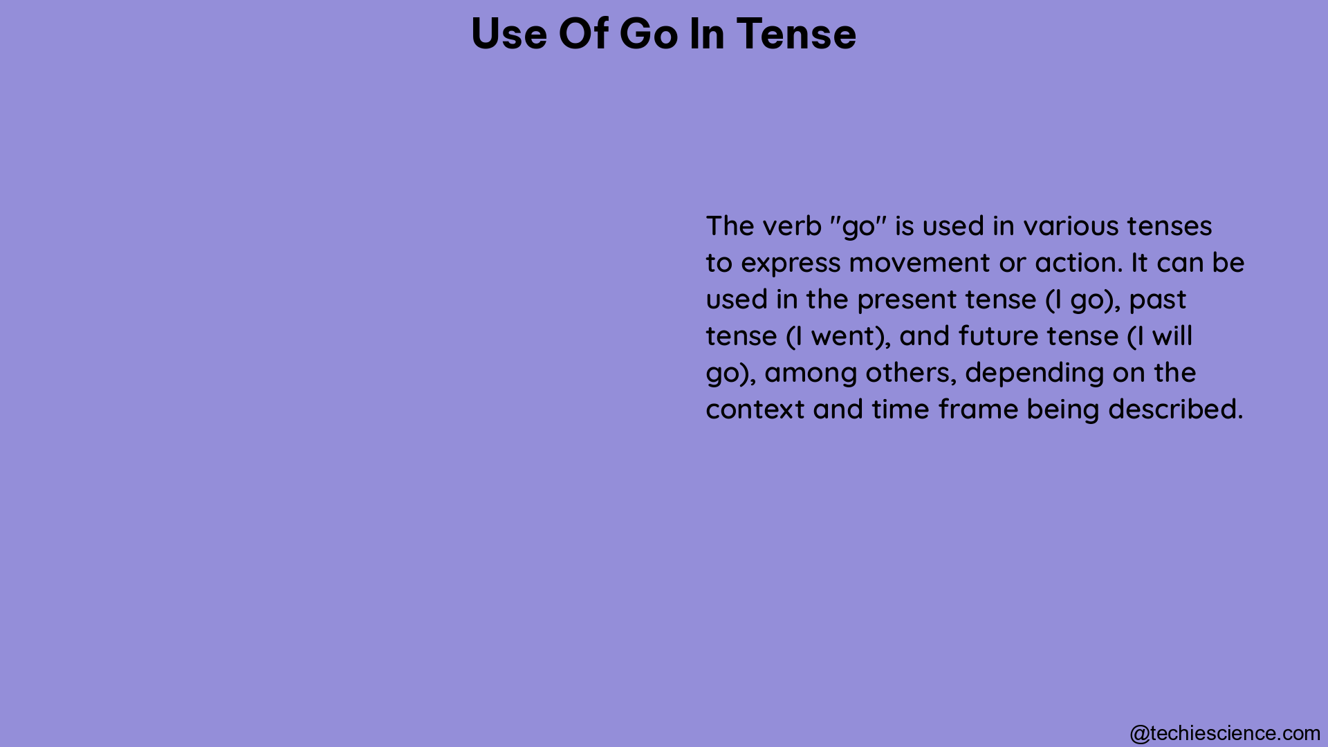 use of go in tense