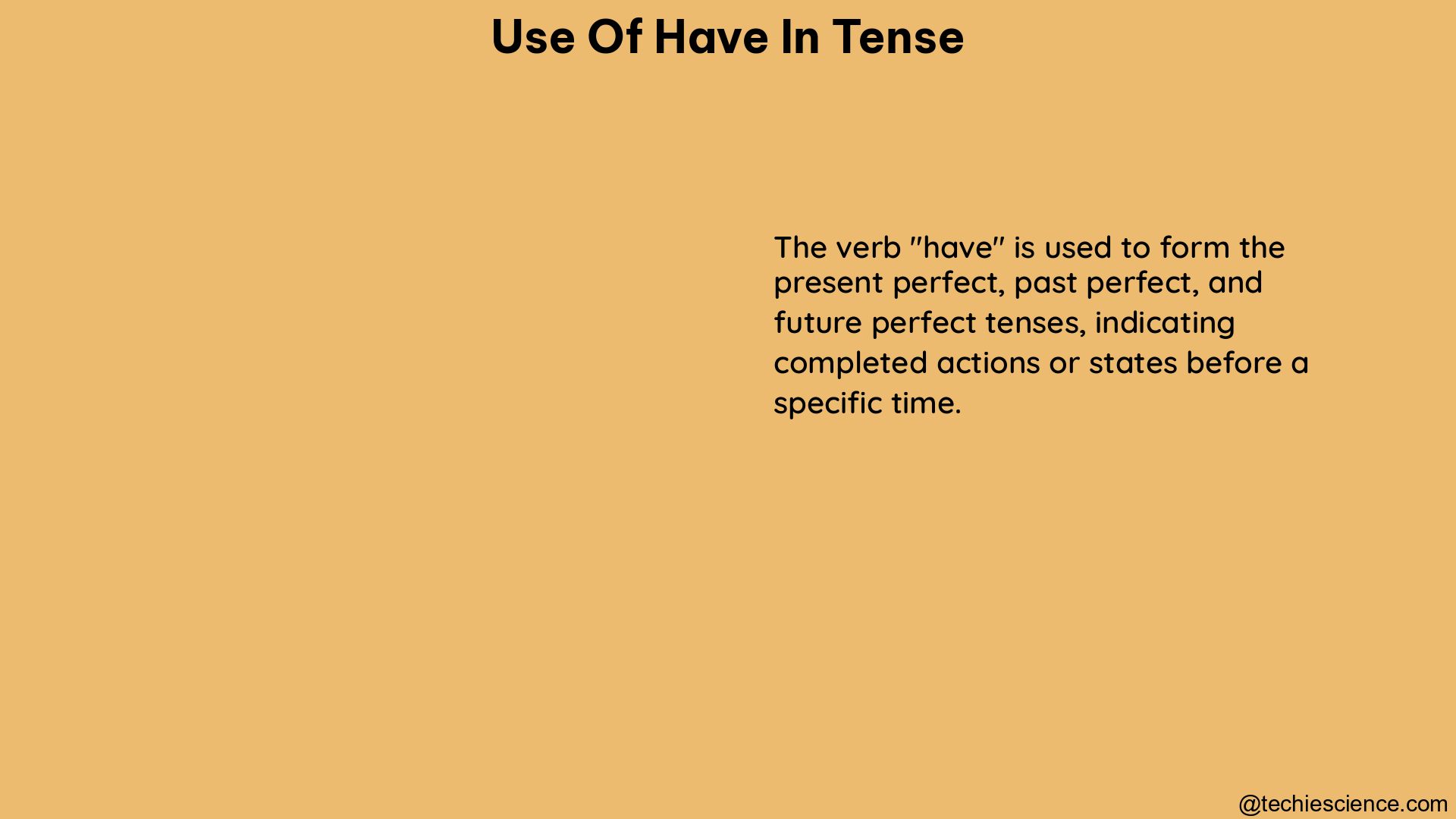 use of have in tense