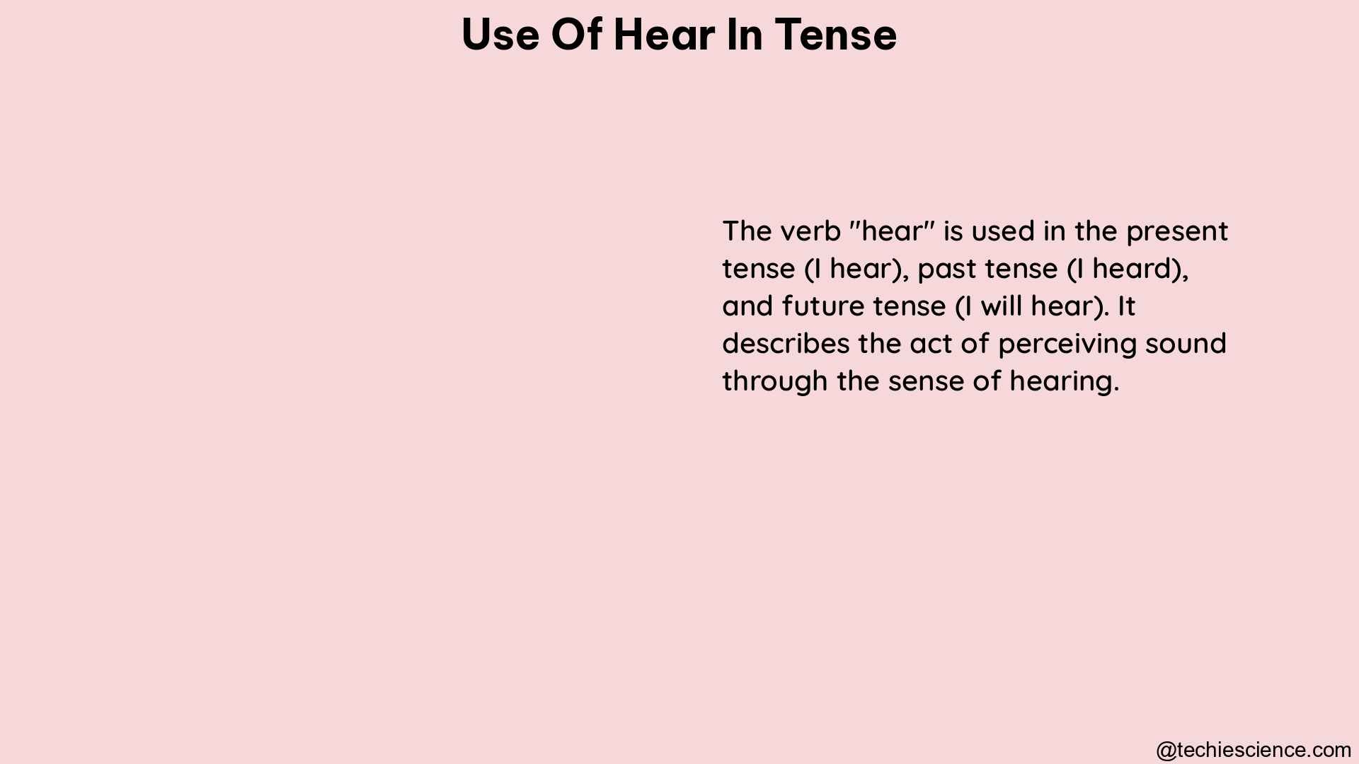 use of hear in tense