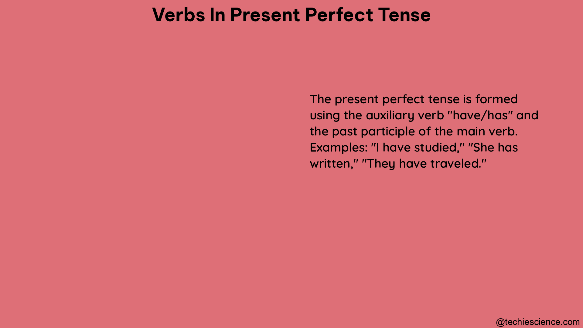 verbs in present perfect tense