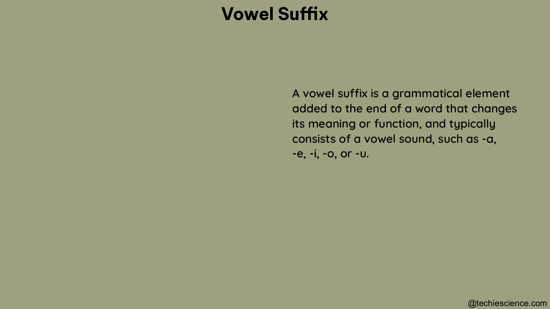 vowel suffix