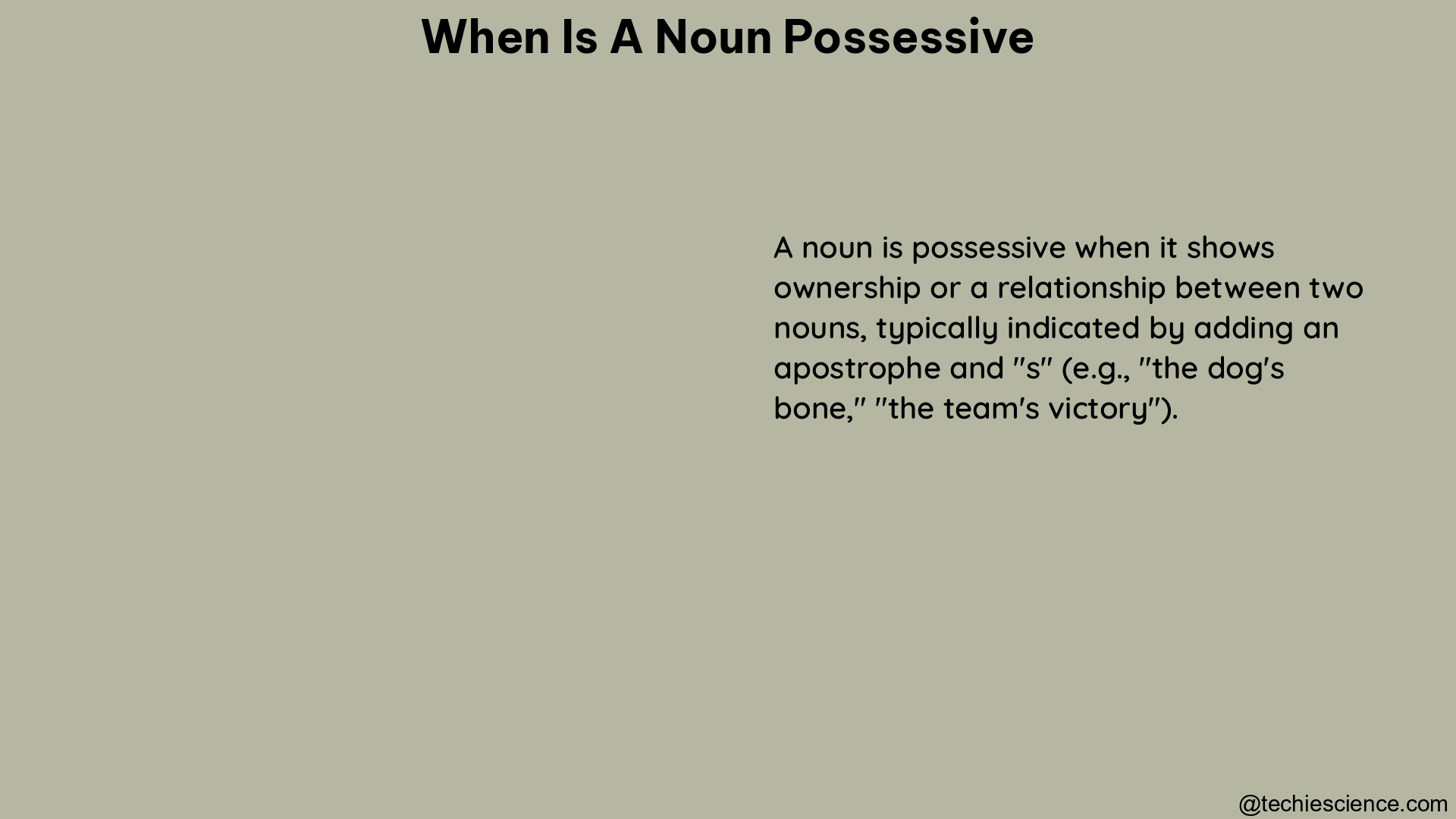 when is a noun possessive