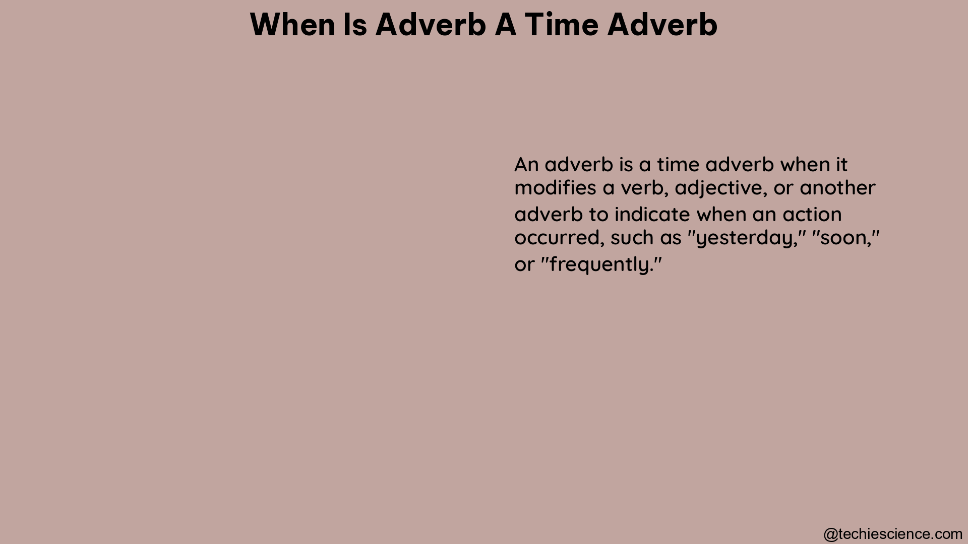 when is adverb a time adverb