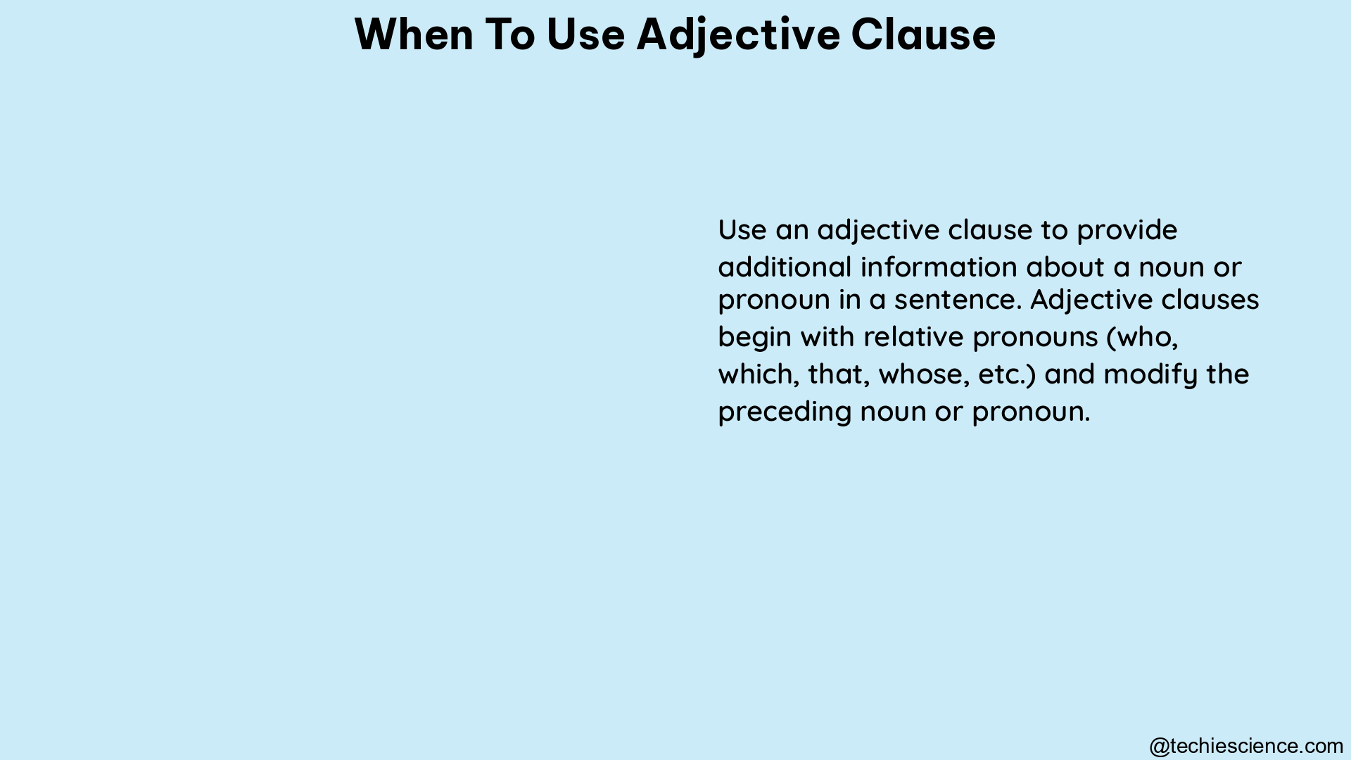 when to use adjective clause