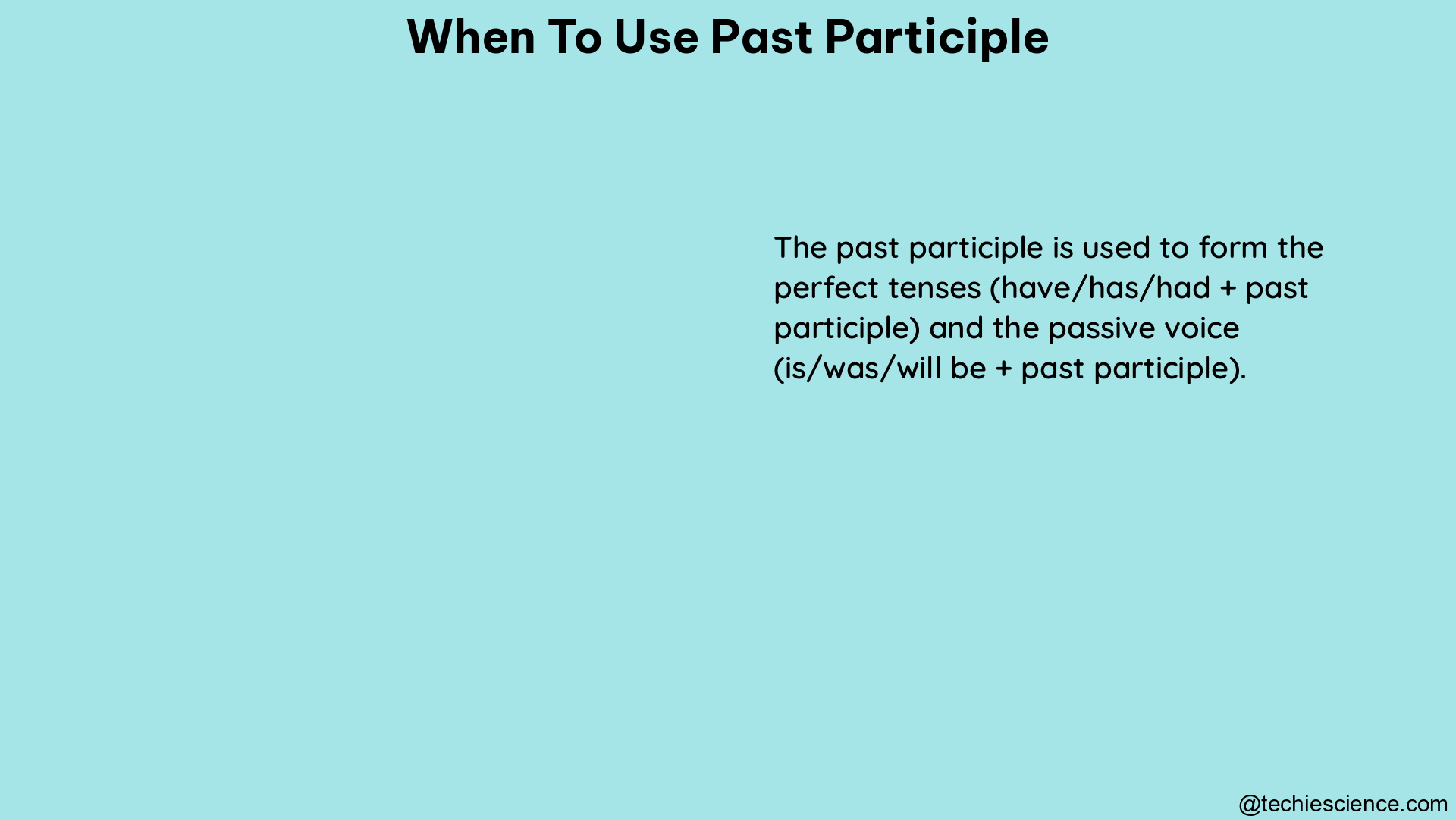 when to use past participle