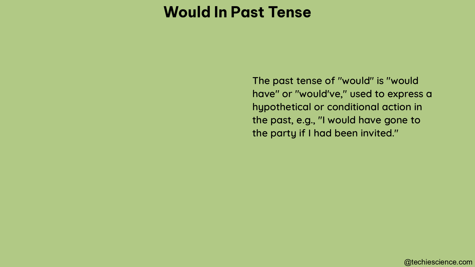 would in past tense